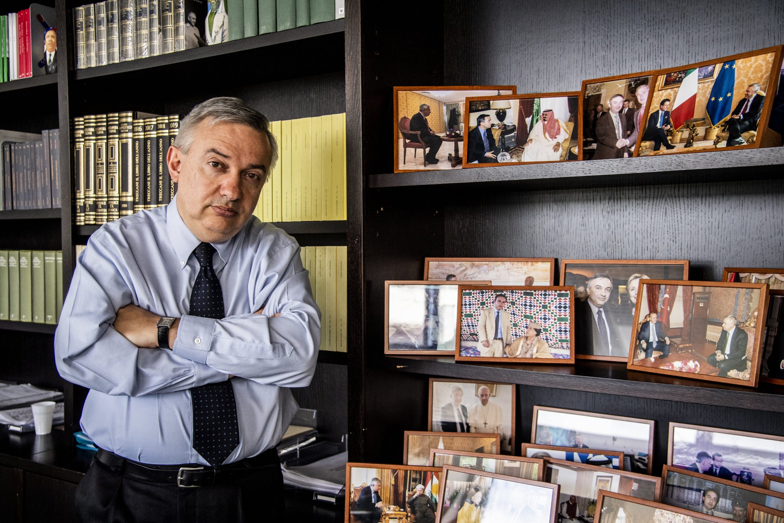 Maurizio Molinari, direttore di Repubblica, nel suo ufficio