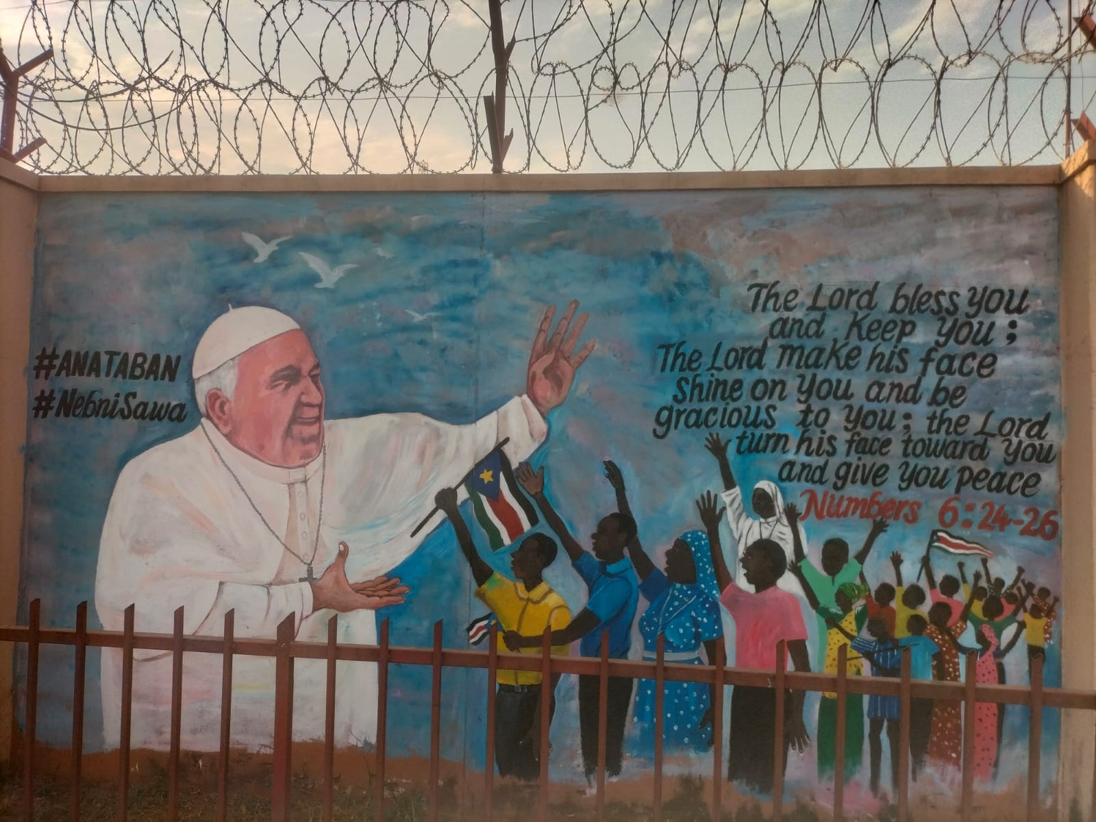 Murales di Papa Francesco a Juba, Sud Sudan