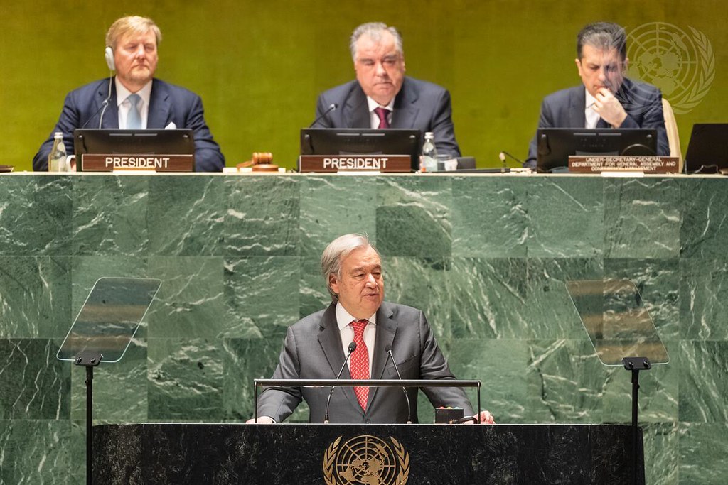 Antonio Guterres alla Conferenza sull'acqua di New York 2023