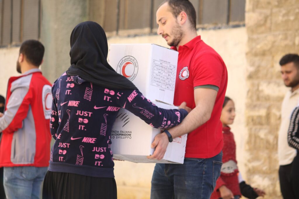 L'arrivo degli aiuti. © Sarc (Syrian Arab Red Crescent Society)